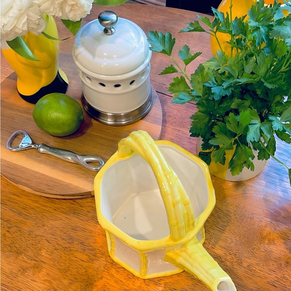 Fitz and Floyd Ceramic Bamboo Watering Can / Planter  💦🌼 - Picture 4 of 6